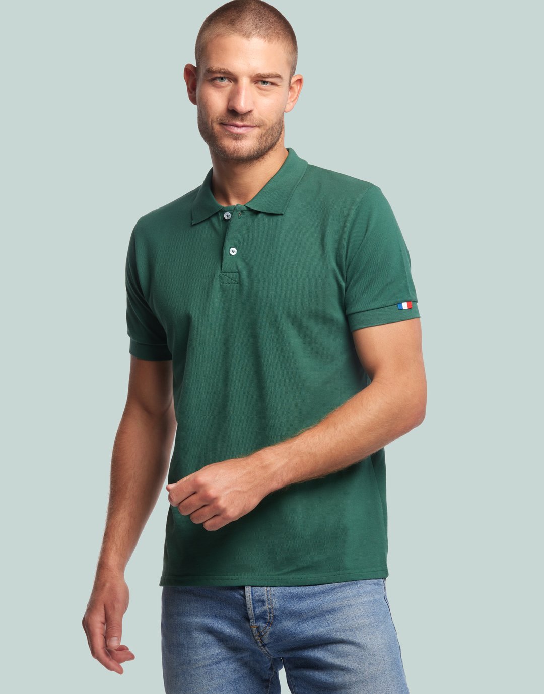 Polo Manches Courtes Homme Sartre - Bottle Green