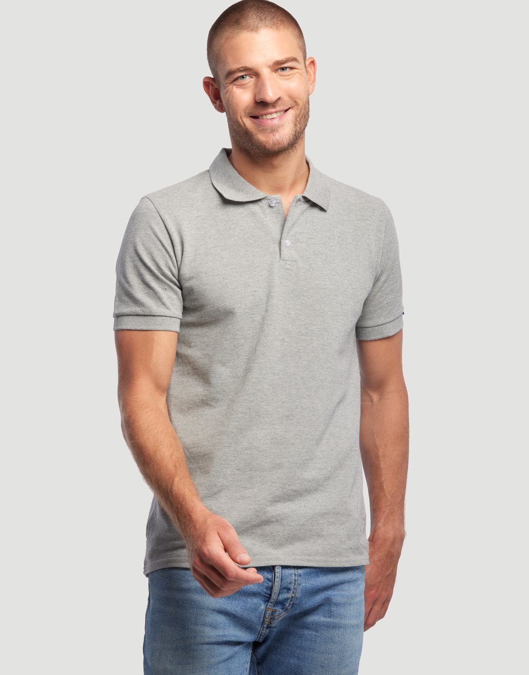 Polo Manches Courtes Homme Sartre - Heather Grey