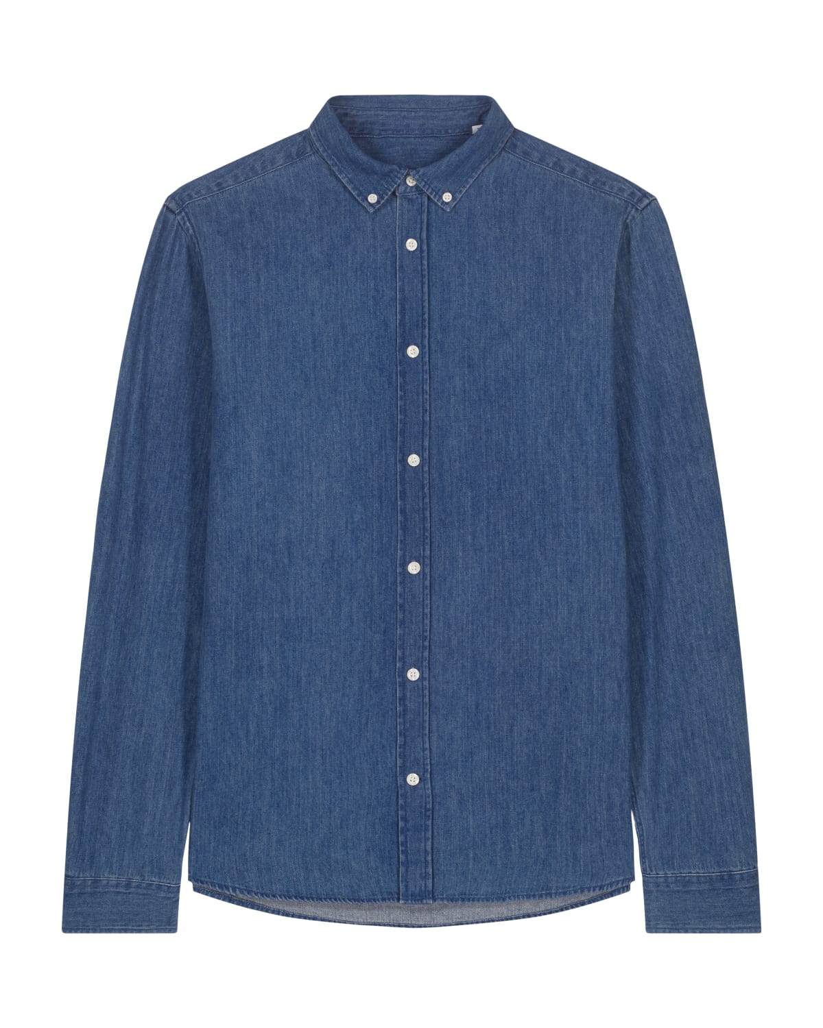 Stanley Denim Shirt - Mid Wash - Face