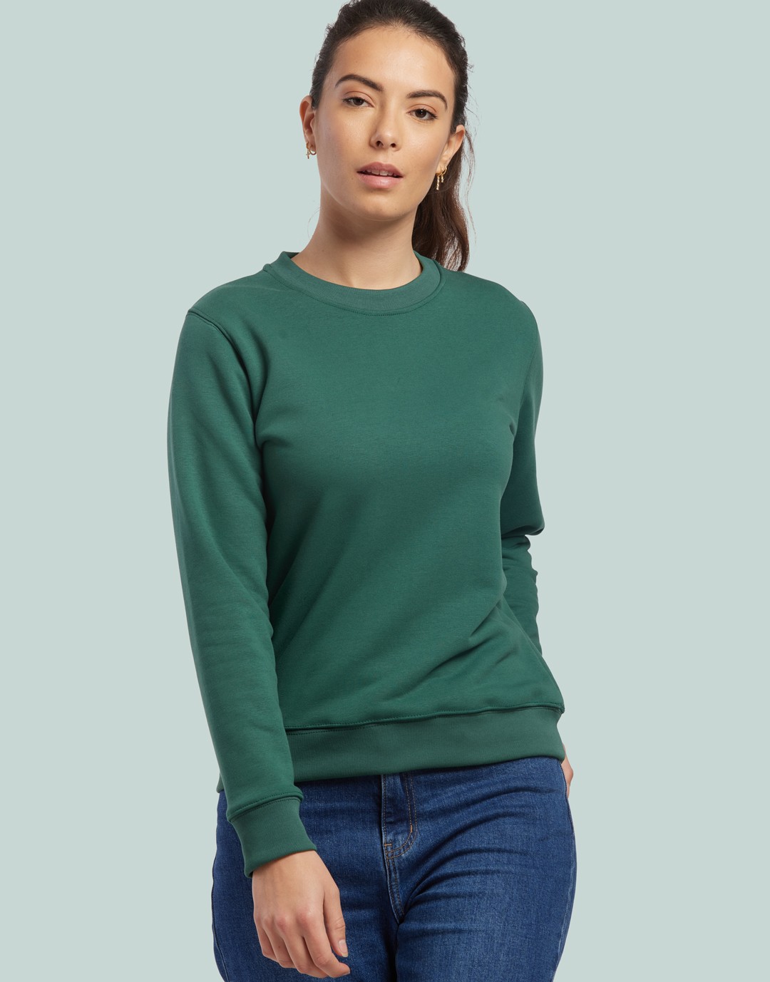 Sweat col rond Unisexe Voltaire - Bottle Green